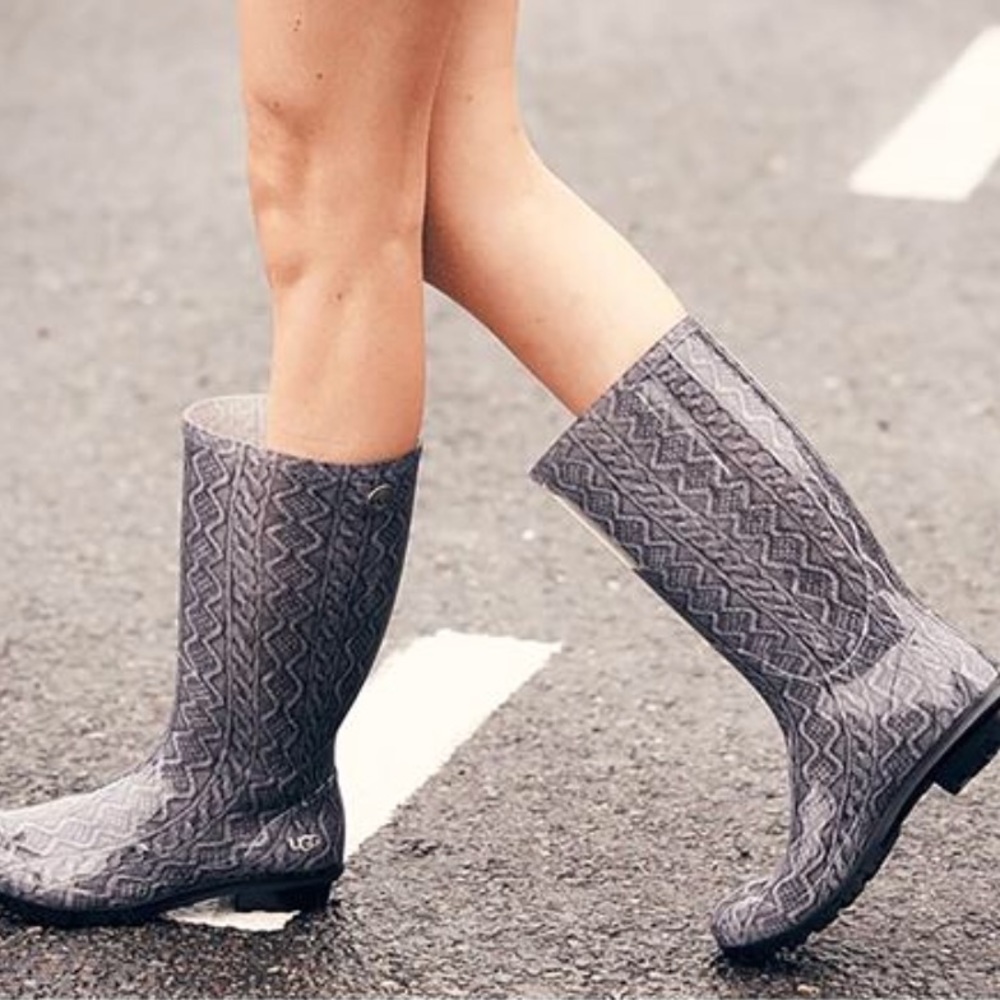 UGG Shaye Cable Knit rain boots
